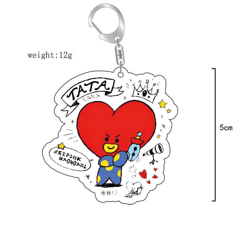 Porte-clés en acrylique BT21,  - Anime Girl Merchandise avis et prix